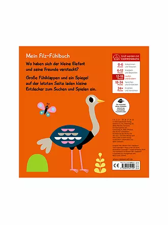 COPPENRATH VERLAG | Mein Filz-Fühlbuch: Kuckuck, kleiner Elefant! | 